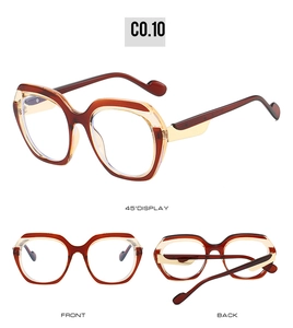 Viste dettagliate multi-angolo di occhiali da sole vintage con montatura color ambra