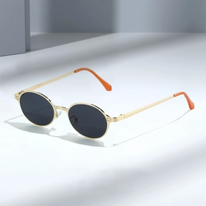 Oval Sunglasses Vintage Metal Frame UV400 Protection Retro Small Round Sun Glasses For Men Women Outdoor Fashion Eyewear