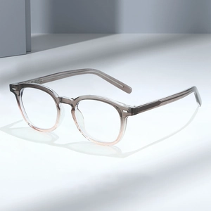 Retro Round TR90 Blue Light Blocking Glasses Frame Fashion Unisex Gradient Optical Eyeglasses Lightweight Spectacles