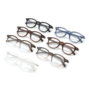 Stylish round TR90 anti-blue light glasses frames in multiple assorted colors for unisex