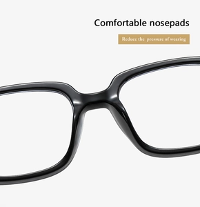 Detail of comfortable integrated nose pads on ultra-light black eyewear frames