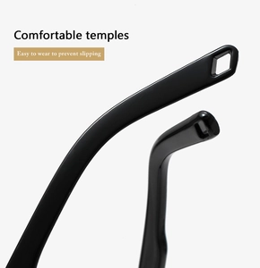 Detail of ultralight glasses temples with diamond-shaped holes for anti-slip cord attachment