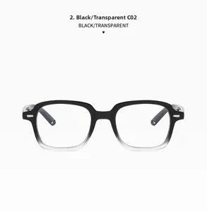 Detail of black and transparent gradient frame with stylish metallic rivets