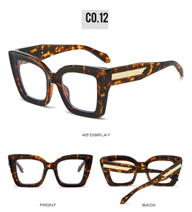 Drei Ansichten der Cateye-Sonnenbrille in Schildpatt-Optik mit goldenen Metallbügeln