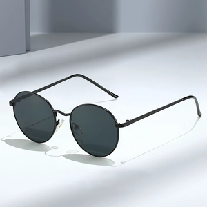 Lunettes De Soleil Rondes Rétro Monture Métallique Vintage Protection UV400 Mode Classique Pour Hommes Et Femmes