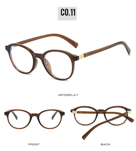 Vues sous trois angles de lunettes de soleil vintage marron foncé avec rivets dorés
