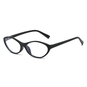 Ultralight black cat-eye anti-blue light glasses for teens at a 45-degree angle