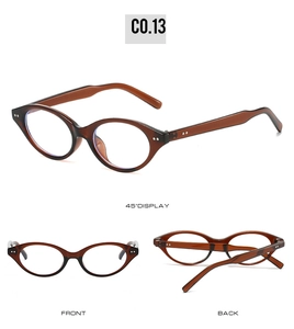 Vues détaillées sous plusieurs angles des lunettes de soleil ovales marron à rivets