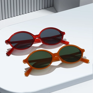 Retro Oval Sunglasses For Women Men Vintage Small Frame UV400 Protection PC Material Korean Style Fashion Eyewear