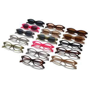 Lunettes anti-lumière bleue ovales et lunettes de soleil en plusieurs couleurs vives