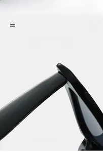 Detail view of lightweight elastic hinges on black cat-eye sunglasses frames
