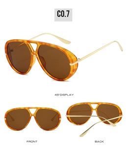 Detailed multi-angle view of tortoiseshell aviator sunglasses with gold metal temples