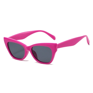 Classic pink cat-eye sunglasses for women with dark lenses and UV protection