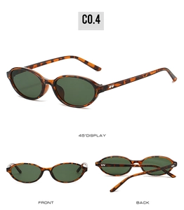 Detailed views of oval tortoiseshell sunglasses with heart metal accents on temples