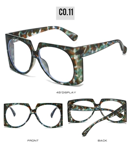 Detailed views of camouflage tortoiseshell sunglasses showing 45-degree angle, front and back