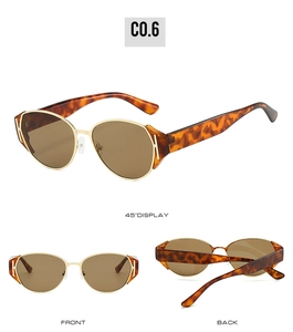 Detailed multi-angle views of retro cat-eye tortoiseshell sunglasses with gold metal accents
