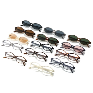 Retro oval frame sunglasses and clear lens glasses collection with colorful lenses