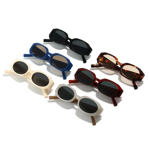Rectangle sunglasses set featuring vintage narrow frames in six versatile fashion colors