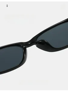 Macro detail of comfortable integrated nose pads on black retro square sunglasses