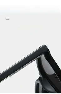 Détail des lunettes de soleil noires légères avec monture super élastique et charnière