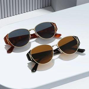 Retro Cat Eye Sunglasses Metal And PC Frame UV Protection Fashion Outdoor Versatile Eyewear For Men And Women