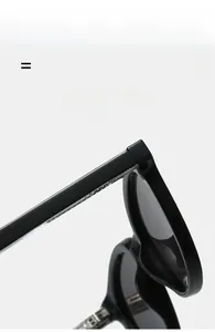Macro detail of glossy black sunglass temples showing high-quality texture and lightweight build
