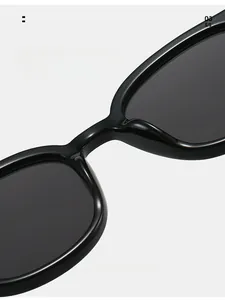 Close-up of comfortable integrated nose pads on black vintage resin sunglasses