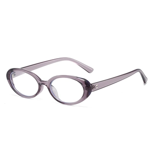 Lunettes anti-lumière bleue ovales lavande à monture transparente tendance pour femmes