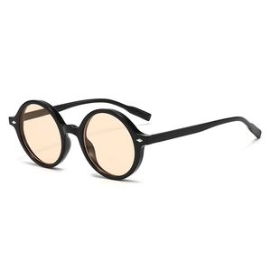 Lunettes De Soleil Rondes Ovales Rétro Mode Y2K Lunettes Monture Pc Protection Uv Femmes Voyage Accessoires