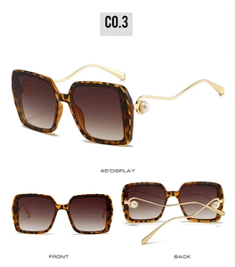 Vues détaillées de lunettes de soleil vintage écaillées avec charnières perlées