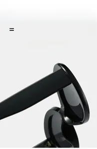 Detail of high-quality glossy black heart-shaped frames with flexible lightweight temples