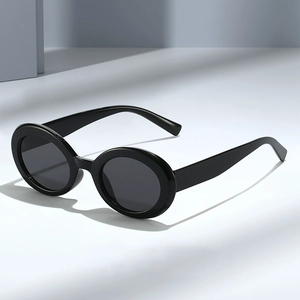 Retro Oval Sunglasses Polycarbonate Frame Vintage Fashion UV400 Protection Outdoor Eyewear For Men Women