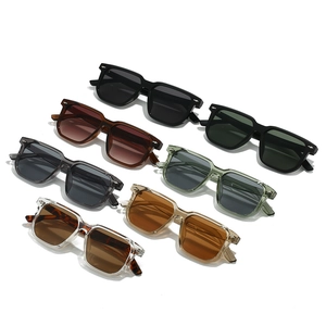 Square oversized sunglasses for women and men with metal rivets in 7 assorted colors