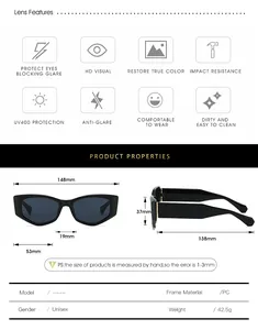 Guide des tailles pour lunettes de soleil polygonales avec largeur 148mm et protection UV400