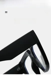 Macro view of durable hinge and flexible black frame of anti-blue light glasses