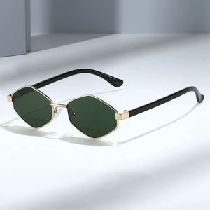 Lunettes De Soleil Hexagonales Petite Monture Métallique Protection UV Rétro Mode Pour Hommes Femmes Conduite