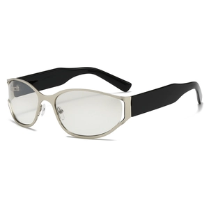 Gafas De Sol Ovaladas De Metal Para Mujer Y2K Retro Protección UV400 Moda Al Aire Libre