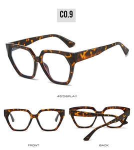 Three views of vintage tortoiseshell polygon sunglasses with thick acetate frames