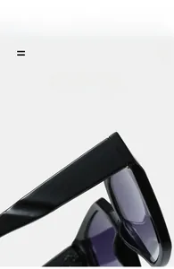 Detailed close-up showing high-elastic frames and polished hinges of black sunglasses