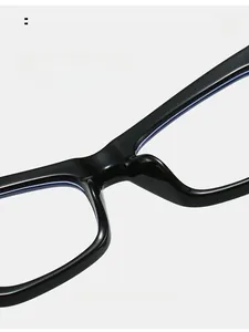 Macro view of black glasses frame with comfortable integrated nose pads detail