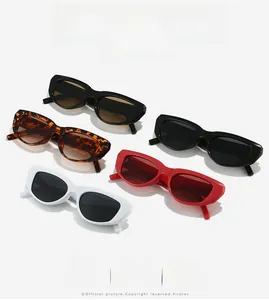 Collection of retro cat eye sunglasses in black, white, red, and leopard print colors