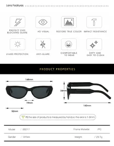 Detailed technical size guide for retro leopard cat eye sunglasses with frame measurements