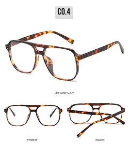 Detail shots of tortoiseshell square frames with double bridge and metal rivets