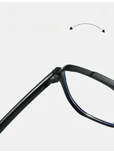 Macro shot of durable textured hinges on stylish square black eyewear frames