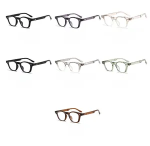 Detailed grid of anti-blue light TR eyewear frames in seven assorted stylish colors