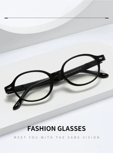 Detail view of TR90 glasses frame showing size R81115 and specifications on the inner temple