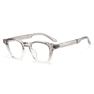Translucent grey TR90 square glasses frames for women with blue light blocking lenses