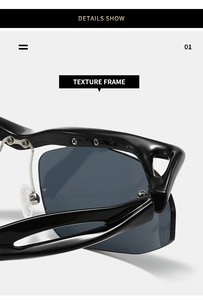 Vue détaillée de la charnière métallique et de la monture texturée des lunettes Y2K