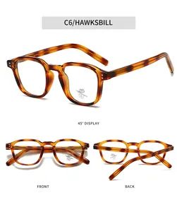 Detailed multi-angle views of tortoiseshell glasses frames with anti-blue light and UV400 protection
