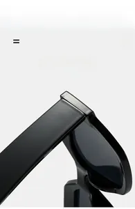 Détail macro de lunettes de soleil noires montrant la texture légère et le matériau